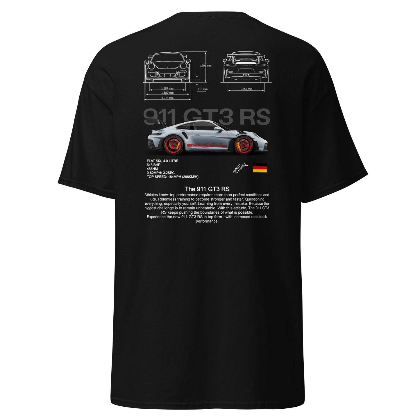 Black 911 GT3 RS T-shirt