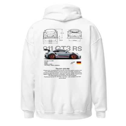 White 911 GT3 RS Hoodie